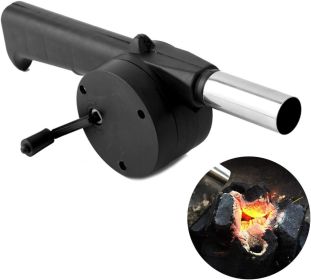 BBQ Fan Air Blower Fast Fire Starter Portable Mini Manual Hand Crank for Outdoor Picnic Camping Cooking Barbecue Charcoal Grills Stove Accessorie