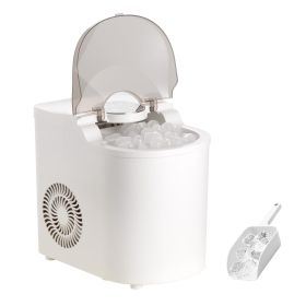 Countertop Ice Maker, 7 Cubes Ready in 6 Mins, 26 lbs per Day, Self-Cleaning Portable Machine with Ice Scoop
