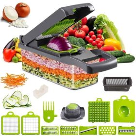 15 In 1 Vegetable Chopper Fruit Cutter Food Onion Veggie Dicer Slicer Peeler Kitchen (Option: 1pack)