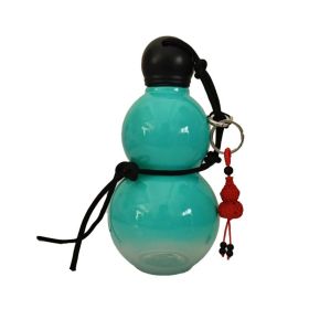 Gourd Style Water Bottle PC 800ml Insulated Chinese Retro Portable Sports Water Bottle For Men Women Light Blue (Option: Default)