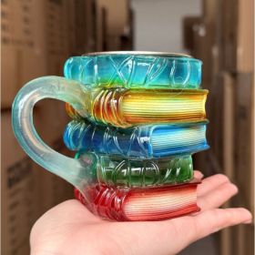 Painted Book Coffee Cup Unique Book Stacking Coffee Cup (Option: BookB-1PCS)