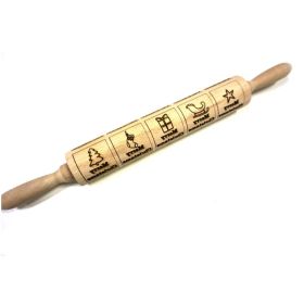 Rolling Pin Christmas Embossing (Option: 9style 43cm)
