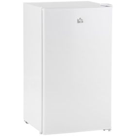 Mini Fridge with Freezer, 3.2Cu.Ft Compact Refrigerator with Adjustable Shelf, Mechanical Thermostat and Reversible Door for Bedroom, Dorm, White (Option: White-510x465x885 mm)