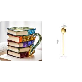 Painted Book Coffee Cup Unique Book Stacking Coffee Cup (Option: Type B set-1PCS)