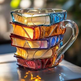 Painted Book Coffee Cup Unique Book Stacking Coffee Cup (Option: Type 2-1PCS)