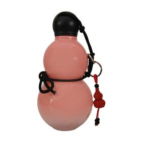 Gourd Style Water Bottle PC 800ml Insulated Chinese Retro Portable Sports Water Bottle For Men Women Pinkish (Option: Default)